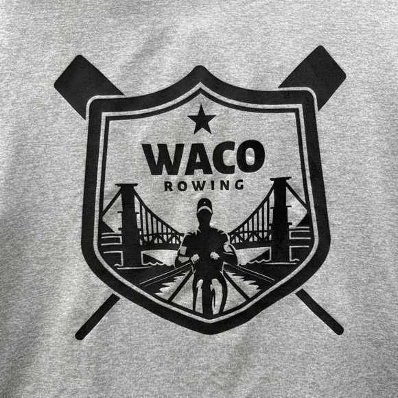 Vuori Pullover Hoodie Sweatshirt Women’s M Gray Black Waco Logo Athleisure - Picture 11 of 13